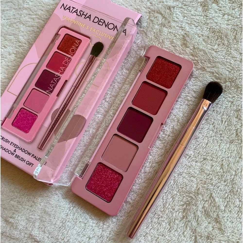 Natasha Denona Valentines Day Kit Crush Eyeshadow Palette & Brush Set BNIB